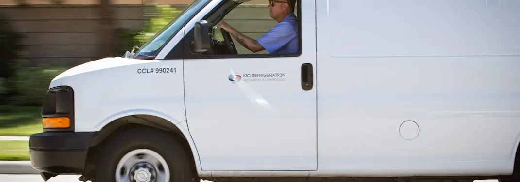 KIC Refrigeration service vehicle serving Webster area